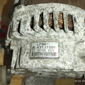 Генератор Mazda L3/LF Premacy/Axela CREW 3 конт. 2 провода ( P/D/_ ) A3TJ1091 / LFB6