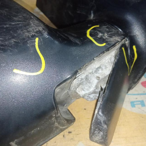 Зеркало Kia Bongo 3 PU/HD прав RHD-правый руль (дефект, без низ.зеркала)