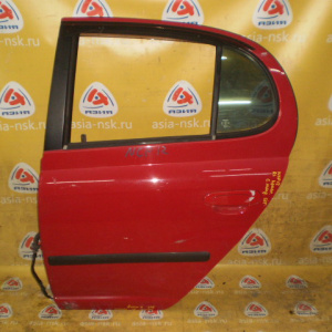 Дверь боковая TOYOTA Platz NCP12 зад, лев С молдингом (цена за голое железо)