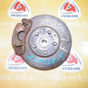 Ступица Toyota ZZE138/ZZE134 Voltz/Matrix перед, лев 4WD ABS. В сборе. Диаметр диска-275мм. 5шпилек. 43212-12390. 43512-02130