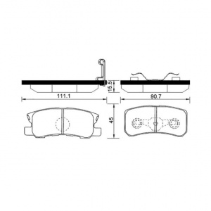 Колодки тормозные Mitsubishi ASX/Delica D:5/Outlander GA2W/GA3W/CW5W/CV5W/CY4A/CX3A остаток 60-70% R MR510544, MZ690143, MZ690183, MZ690346