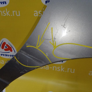 Крыло Hyundai H1/Grand Starex TQ '2007- перед, прав под повторитель (вмятины, залом)