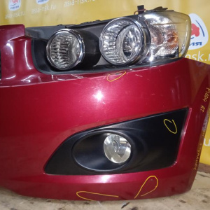 Ноускат Chevrolet Aveo T300 LDE/F16D4 '2013 1.6 AT RHD галоген, туманки, балка под радиаторы (дефект бампера) KL1TA48EEEB5608104