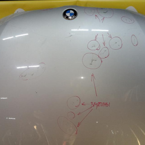 Капот BMW 5-Series E60/E61 '2003-2009 голое железо (вмятины, царапины) 41617111385