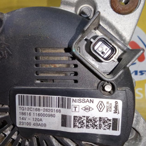 Генератор Renault QR25DE/2TR707 Koleos HZG '2016 1 конт. Valeo 120A 14V 231004BA0B