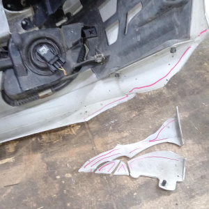 Ноускат Mercedes E-Class W211 '2002-2006 M112/M272 до рест белый AVG AT RHD HID-ксенон (дефект бампера)