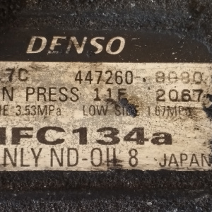 Компрессор кондиционера Toyota 1MZ Alphard/Estima MNH15/MCR40 диаметр шкива 120 мм. ( X201 ) 447260-8080