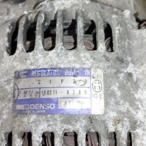 Генератор HONDA G20A/G25A CB5 4 к. круглый разъем, шкив 4 руч., ЦЕЛЬНЫЙ ( C/FR/IG/L ) 100211-8280 ( CJP29 )