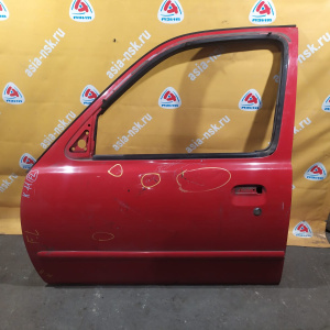 Дверь боковая NISSAN March K11 перед, лев ДЕФЕКТ (цена за голое железо)