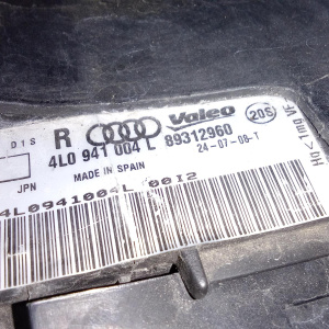 Фара Audi Q7 4LB '2008 прав RHD HID-ксенон (не адаптив) в сборе 4L0941004L