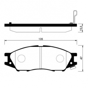 Колодки тормозные Nissan Sunny VFY11/QG10/AZ10/VW11/AK11/B15 QG13DE ОСТАТОК 40-50% F AY040-NS108/41080-4M425/PF-2435