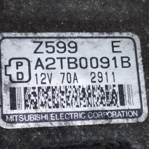 Генератор Mazda B3/B5/ZL-DE Demio/Familia DW3W DW5W BJ5P ПРОБЕГ 44 Т.КМ. NEW( PD ) 2 конт. 4 ручейка B5C718300 / Z599 / A2TB0091B(A)
