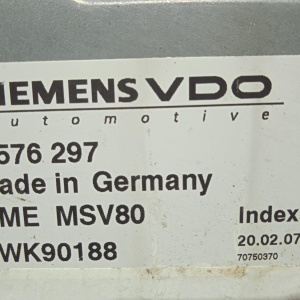 Блок управления двс BMW 3-Series E90 N52B25AE '2007 DME MSV80 Siemens 5WK90188 12147576297