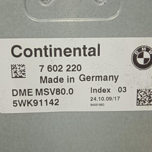 Блок управления двс BMW 5-Series E60 N52N/N52B25AF '2009 DME MSV80 Siemens 5WK91142 12147602220
