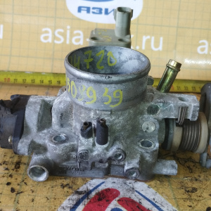Заслонка дроссельная Toyota 4S-FE Camry/Vista SV30 '1991- 22210-74720 a/t трамбл 4 болта OLD  ДЕФЕКТ ДАТЧИКА ПОЛОЖЕНИЯ ( датчик х/х 22270-74040 )