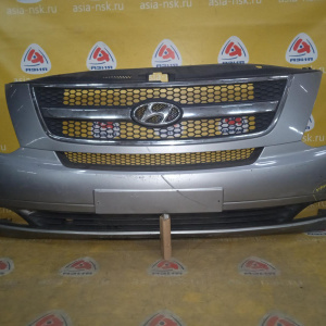 Бампер Hyundai H1/Grand Starex TQ '2007- перед решётка (дефект крепления справа, вмятина) 865114H000