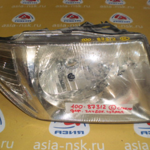 Фара MITSUBISHI 100-87312/13 прав Pajero IO H76W хром (Дефект стекла) глубокие царапины