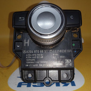 Блок управления магнитолой Mercedes C-Class W204 '2008 джойстик мультимедия (обрезан шлейф) A2048708851