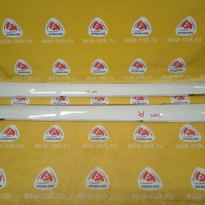 Накладка на порог Mercedes C-Class W204 '2007 пара, белые 650U A2046980354, A2046980454