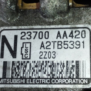 Генератор Subaru EJ152/EJ204/EJ205/EJ207 Impreza GDA 3 конт. ( L/S/C  ) 5 ручейков 23700AA420 / A2TB5391