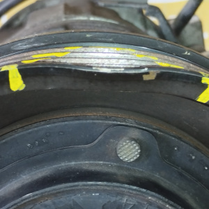 Компрессор кондиционера Toyota 3S-FE Corona ST190/ST195 ДЕФЕКТ ШКИВА диаметр шкива 150 мм. 447200-0045/-0044/-0046/-1331 / 88320-2B080