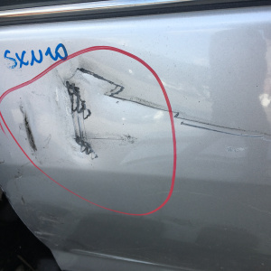 Дверь боковая TOYOTA Nadia SXN10 зад, лев [SU] (цена указана за голое железо) дефект