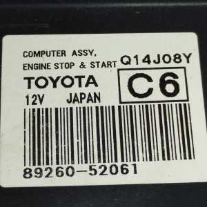 Компьютер Toyota Vitz/Ractis 89260-52061 1NR-FKE NSP120/NSP130 ENGIN STOP & START