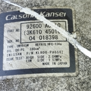 Компрессор кондиционера Nissan QR20/QR25 X-Trail/Primera NT30/P12 ДЕФЕКТ ПРОВОДА И ШКИВА 92600-AU010/-AU01A