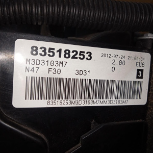 Двигатель BMW 3-Series N47N/N47D20C-83518253 2WD N47N 320d 3D32 F30 '2012