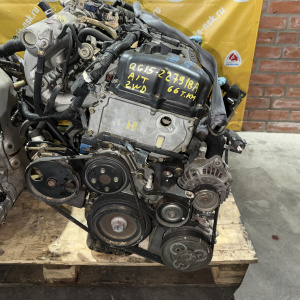 Двигатель Nissan QG15-DE-227918A BLACK TOP ПРОБЕГ 66 Т КМ Sunny FB15-325042 БЕЗ КОНДЕРА