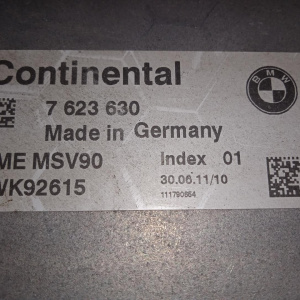 Блок управления двс BMW 5-Series F10 N52N '2011 DME MSV90 Siemens 5WK92615 12147623630, 12148623493
