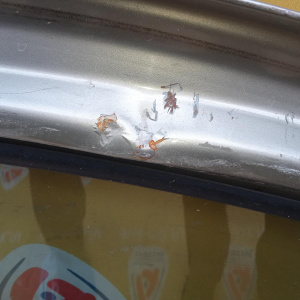 Дверь боковая Renault Duster HSA/H79 '2012 перед, лев в сборе, эл. стеклопод. (вмятины)