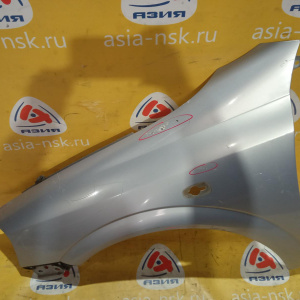 Крыло Opel Astra G T98/F35/F48/F67/F69 перед, лев голубое, под повторитель (царапины)
