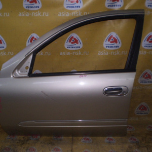 Дверь боковая NISSAN Bluebird Sylphy QG10 '2000-2003 перед, лев (Дефект) хром сверху (цена за голое железо)