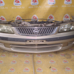 Ноускат Nissan Sunny B15 QG '1998-2002 a/t (без габаритов) трещины стекла R фары ф.1602
