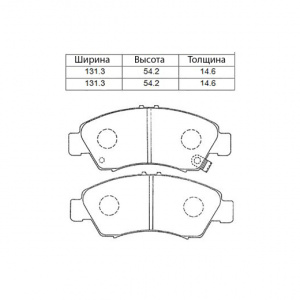 Колодки тормозные Honda Civic/Domani/Partner EY6/ES1/EK2/GA3/GD3/GJ3/MA4/DC1/EG4 D15B ОСТАТОК 50% F 06450-S2G-000/PF-8510