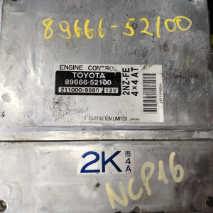Компьютер ДВС Toyota Vitz 89666-52100 2NZ-FE NCP15 4WD a/t