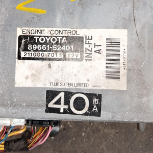Коса ДВС Toyota 1NZ Funcargo NCP21 2WD a/t U340E 10к.+  компьютер 89661-52401  разъём компьютера в 3 ряда