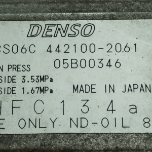 Компрессор кондиционера Toyota 1NZ-FE/2NZ-FE Platz NCP12/NZE120/NCP21 '2001 ПРОБЕГ 47 Т.КМ 447220-6254/-6255/442100-2060/-2061/-2062/88320-52010/88320