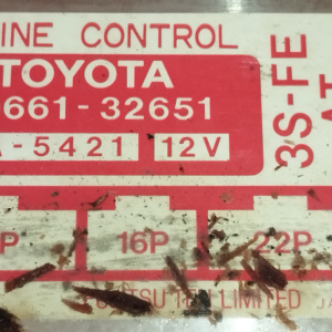 Коса ДВС Toyota 3S-FE Camry SV32 + компьютер 89661-32651 + короб предохранителей трамб. 4+2 конт. акпп A140E-812 мех. привод., генератор круглый разъё