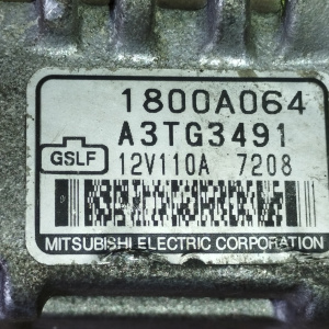 Генератор Mitsubishi 4G69 Outlander/Grandis CU5W/NA4W 4 конт., 6 ручейков 110 A. ДЕФЕКТ КОРПУСА MN158384 / 1800A064 / MN183450 / 1800A156