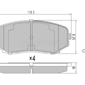 Колодки тормозные Mazda CX-7 ER3P/ER19/ER/TC/TB/LY3P ОСТАТОК 60-70% F L2Y6-33-29Z