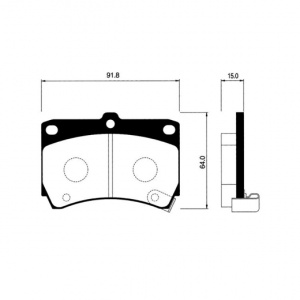 Колодки тормозные Mazda Demio DW3W/DW5W/BG7P/BG3S/BG3P ОСТАТОК 50-60% F B2YB-33-23Z/PF-5232