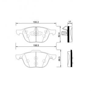 Колодки тормозные Mazda Axela BK3P/BKEP/BL5FP/BL6FJ/CPEW/CR3W ОСТАТОК 90% F B3YH-33-23ZA/PF-5507
