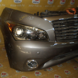 Ноускат Infiniti QX56 Z62 VK56VD '2010-2014 Дефект бампера (Сонары) Дефект крепления решетки (камера) Дефект соска радиатора ф.100-23031 xenon тум.A06