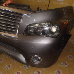 Ноускат Infiniti QX56 Z62 VK56VD '2010-2014 Дефект бампера (Сонары) Дефект крепления решетки (камера) Дефект соска радиатора ф.100-23031 xenon тум.A06